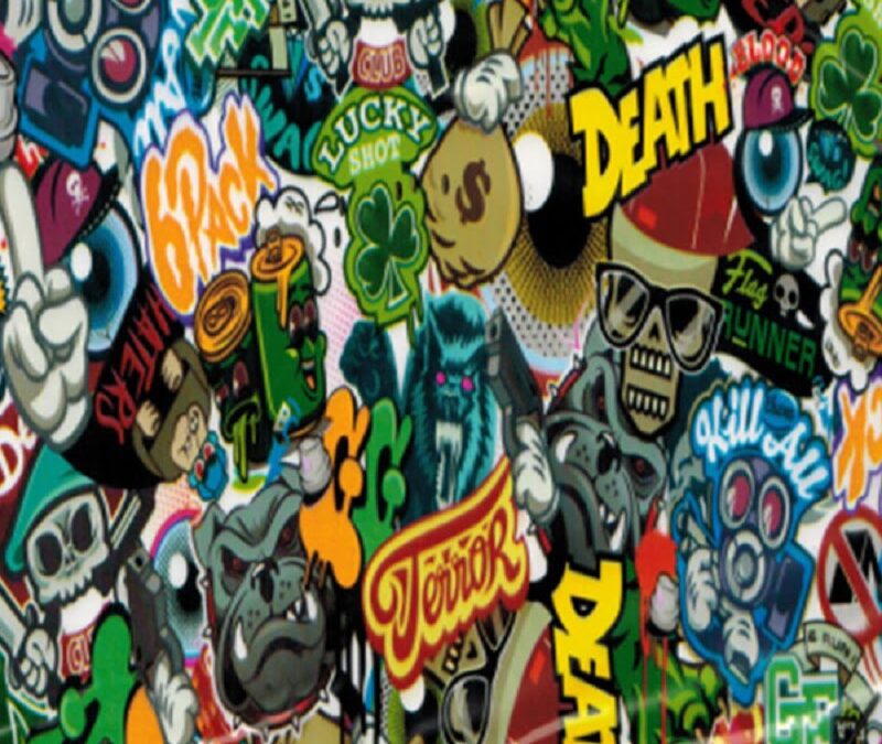 Sticker Bomb Hydro Dipping Films