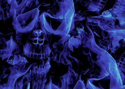 Blue Infernal Skulls
