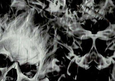 Clear Flaming Skulls