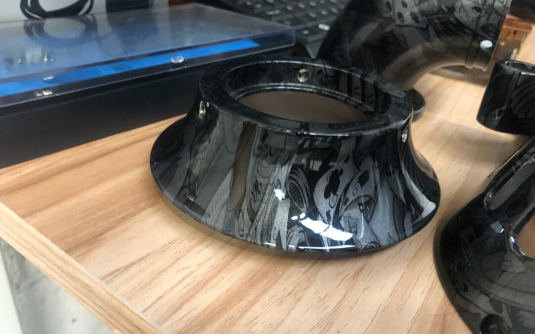 Harley Davidson parts dipped in Grey Dice of Death