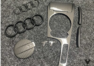 Audi TT Exterior, Interior and Engine Cover Hydro Dipped in Carbon Fibre