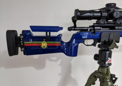 Gunstock Custom Painted in Blue Military Design