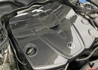Mercedes Benz Engine Cover Hydro Dipped in Carbon Fibre