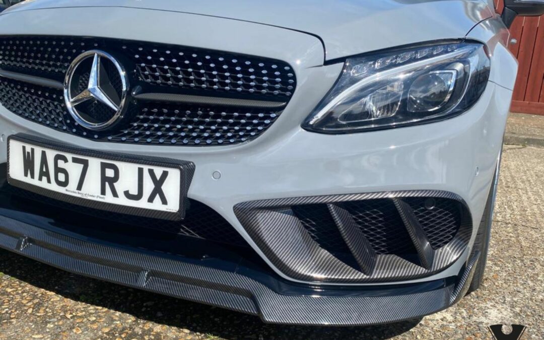 Convertible Mercedes Interior, Exterior and Wheels Hydro Dipped in Carbon Fibre