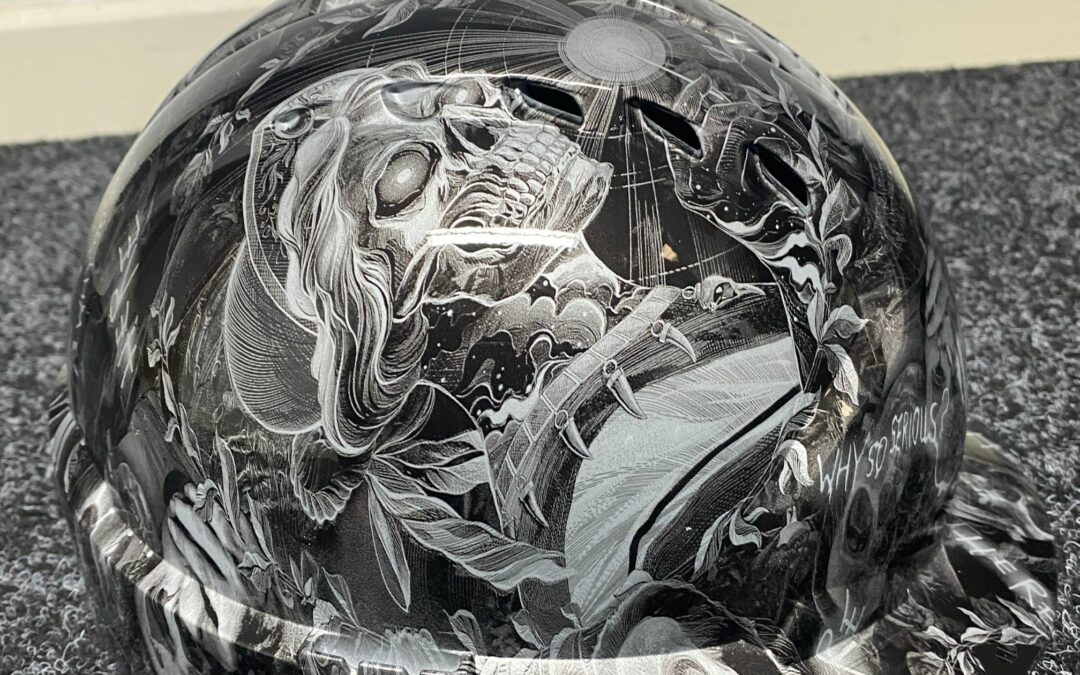Safety Helmet Hydro Dipped in Why So Serious