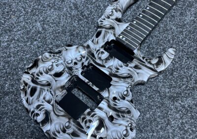 Guitar Hydro Dipped in Hear No Evil with Gloss Black Painted Back