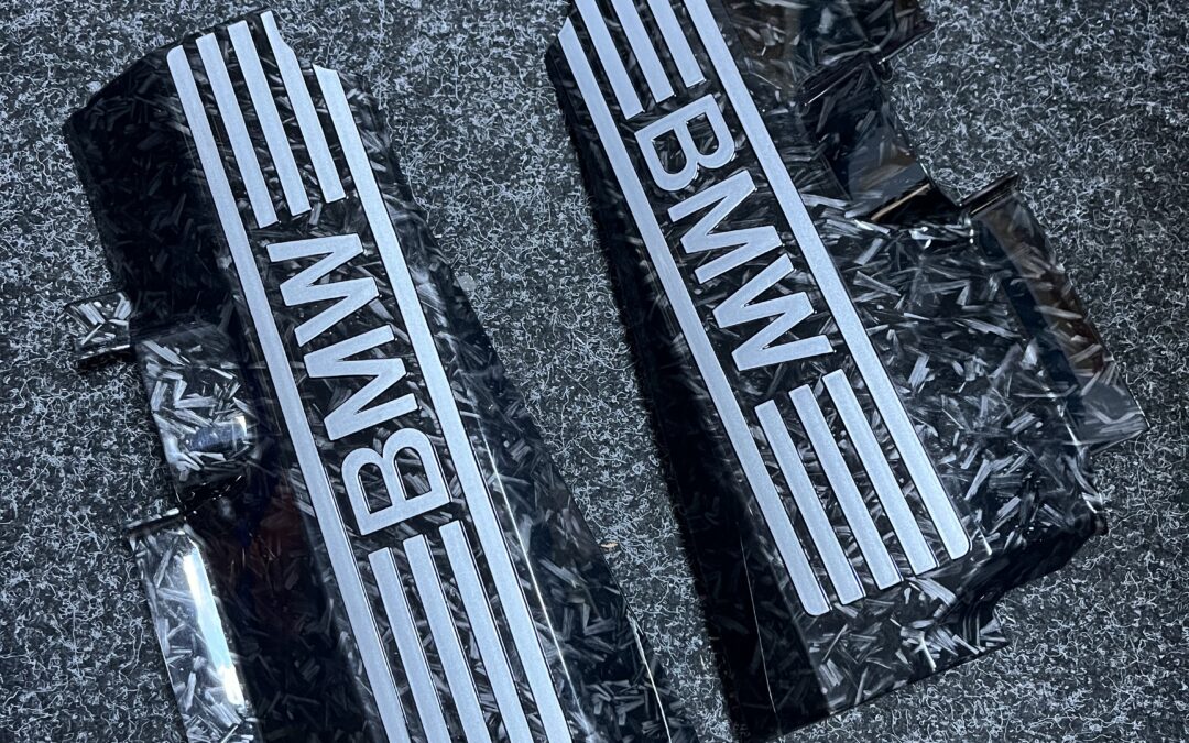 BMW Engine Covers Hydro Dipped in Forged Carbon