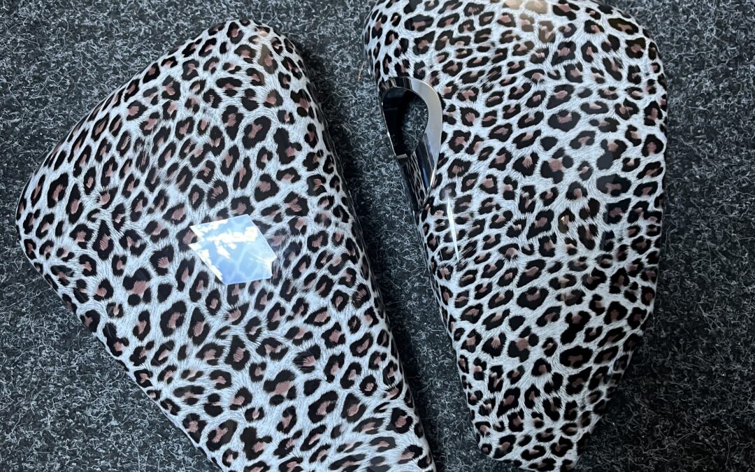 Motorcycle Panels Hydro Dipped In Cheetah Design