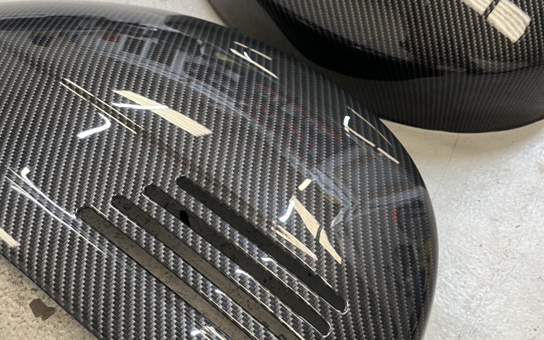 Vespa Side Panels Hydro Dipped in Carbon Fibre