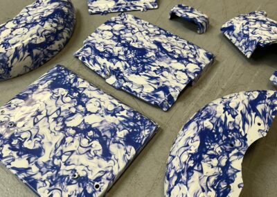 Mobility Panels Finished In Custom Design White and Blue Flames