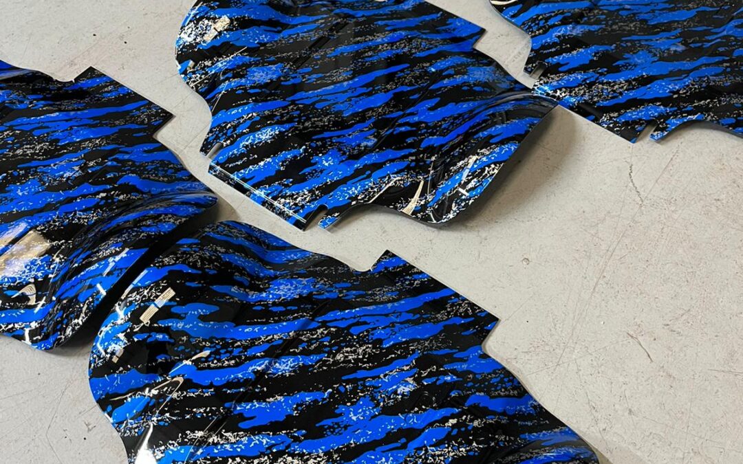 Mobility Panels Hydro Dipped In Blue Marble Splash