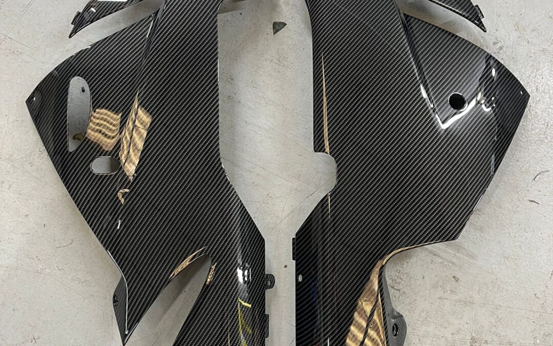 Motorcycle Panels Hydro Dipped In Carbon Fibre