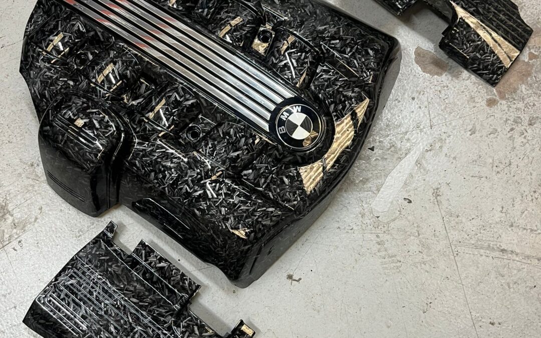BMW Engine Covers Hydro Dipped In Forged Carbon Fibre
