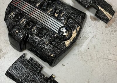 BMW Engine Covers Hydro Dipped In Forged Carbon Fibre
