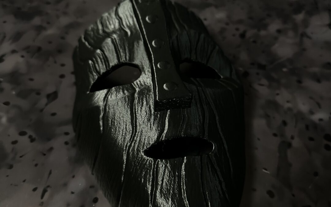 3D Printed Mask Painted in Satin Black