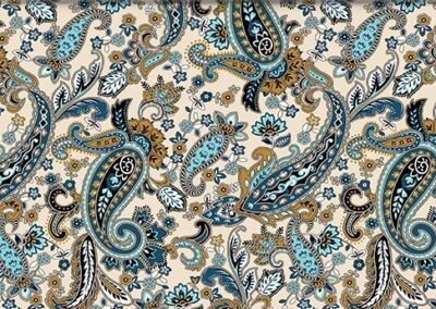 Blue Paisley hydro dipping film pattern