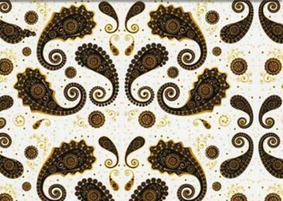 Golden Paisley hydro dipping film pattern