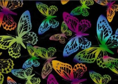 Rainbow Butterflies hydro dipping film pattern