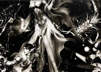 Anime Warrior Girls hydro dipping film pattern