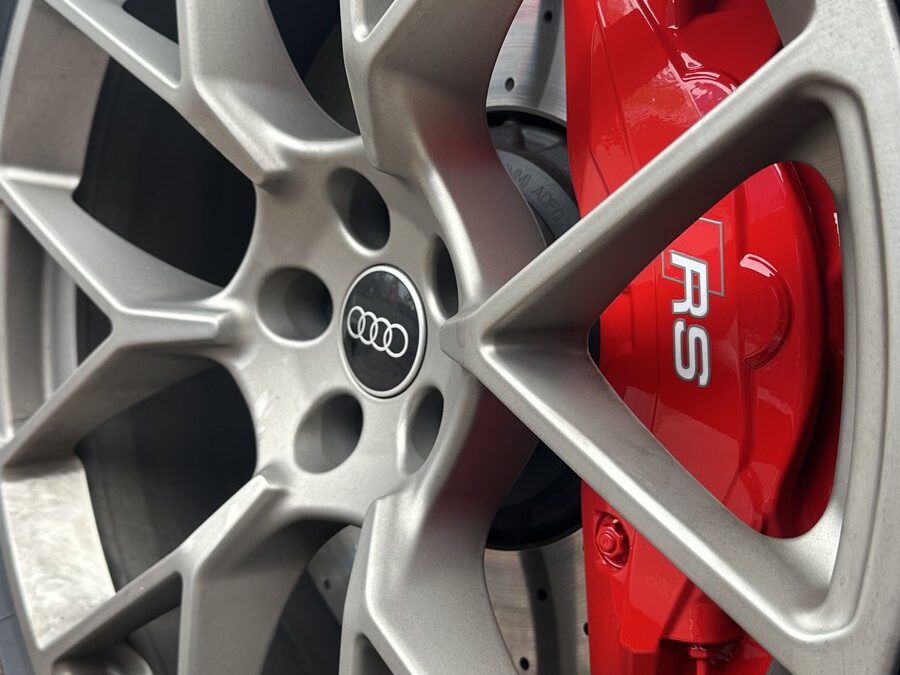 Audi RS5 Hybrid Brake Calipers Painted Red with RS Logos