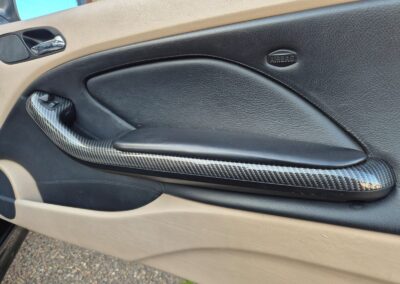 BMW E46 door pull trim in carbon fibre