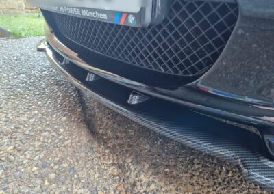 BMW E46 front splitter hydro dipped in carbon fibre