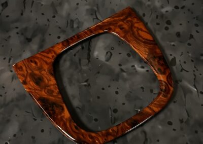 Dash Trim Hydro Dipped in Light Walnut, walnut burl grain detail