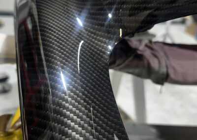 Ferrari Rear Diffuser Hydro Dipped in Carbon Fibre, carbon weave close-up