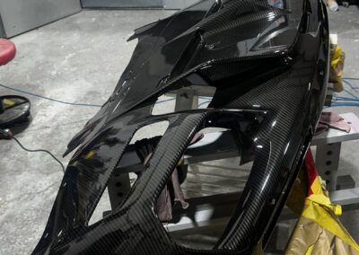 Ferrari Rear Diffuser Hydro Dipped in Carbon Fibre, full part in the workshop