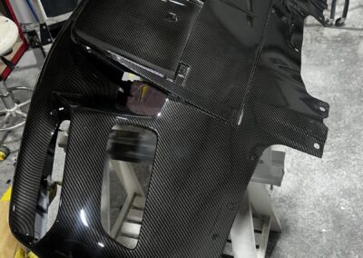 Ferrari Rear Diffuser Hydro Dipped in Carbon Fibre, rear view with vents