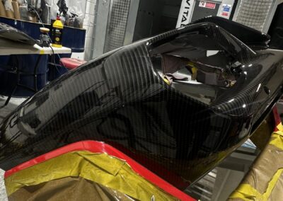 Ferrari Rear Diffuser Hydro Dipped in Carbon Fibre, side profile