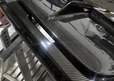 Ferrari Rear Diffuser Hydro Dipped in Carbon Fibre, top surface view