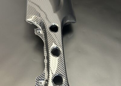 Carbon fibre Fiat 500 dash trim with switch openings