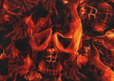 Blazing Skulls hydro dipping film pattern