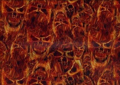 Inferno Skulls hydro dipping film pattern