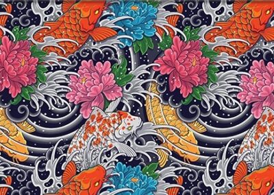 Japanese Koi hydro dipping film pattern