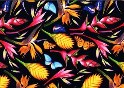 Tropical Flowers hydro dipping film pattern
