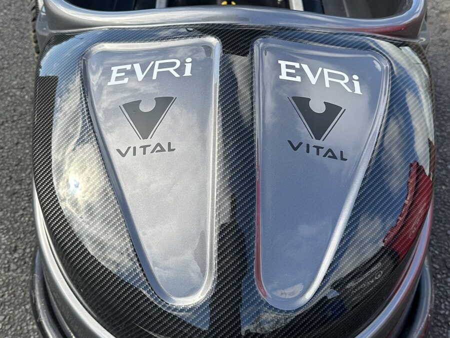 Golf Powerchair Finished in Carbon Fibre and Anthracite with Custom Logos