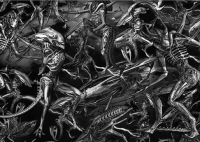 Alien hydro dipping film pattern