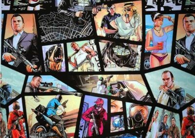 Grand Theft Auto hydro dipping film pattern