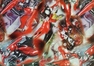 Harley Quinn hydro dipping film pattern
