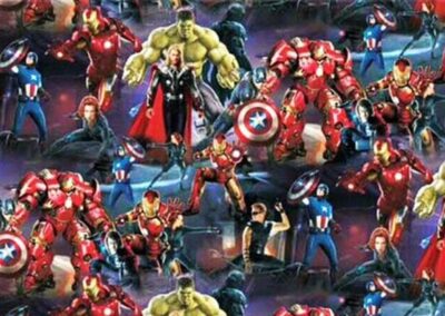 Marvel Heroes hydro dipping film pattern