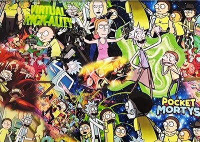 Rick and Morty hydro dipping film pattern