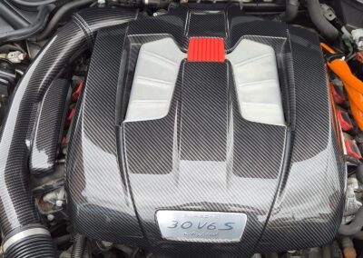 Porsche 3.0 V6 S Engine Cover and Intake Pipe Hydro Dipped in Carbon Fibre