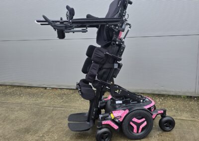 Powerchair Hydro Dipped in a Custom Pink Tartan Film