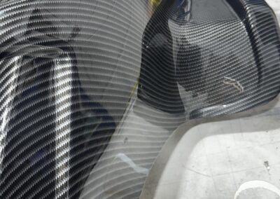 Quad Plastics Hydro Dipped in Carbon Fibre, carbon weave detail