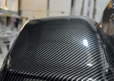 Quad Plastics Hydro Dipped in Carbon Fibre, fender close-up