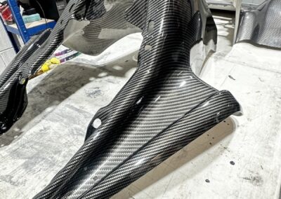 Quad Plastics Hydro Dipped in Carbon Fibre, side panel curve