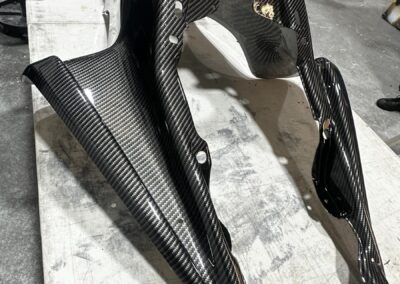 Quad Plastics Hydro Dipped in Carbon Fibre, side panel length