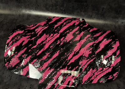 Quickie Powerchair Panel Hydro Dipped in Pink Marble Splash